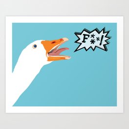 Angry Goose Art Print