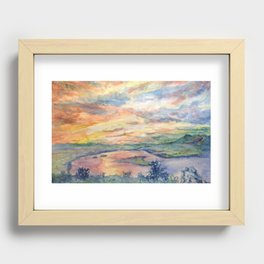 Loch Leven sunset (June 2017) Recessed Framed Print