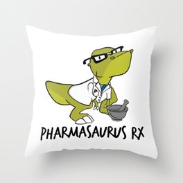Pharmasaurux Rx - Pharmacy Dinosaur Deko-Kissen