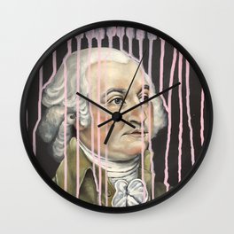 Pink Drip John Adams Wall Clock