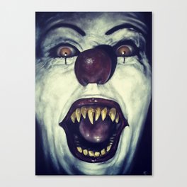 evil clown Canvas Print