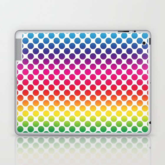 Rainbow Polka Dots #2 Laptop & iPad Skin