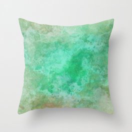 Abstract nature green marble Throw Pillow