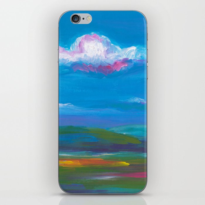 Meadow Hills Landscape Painting iPhone Skin