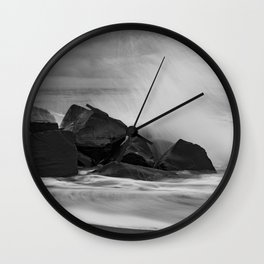 Making Waves Wall Clock | Summer, Long Exposure, Nj, Waves, Photo, Jerseyshore, Water, Ocean, Black And White, Newjersey 