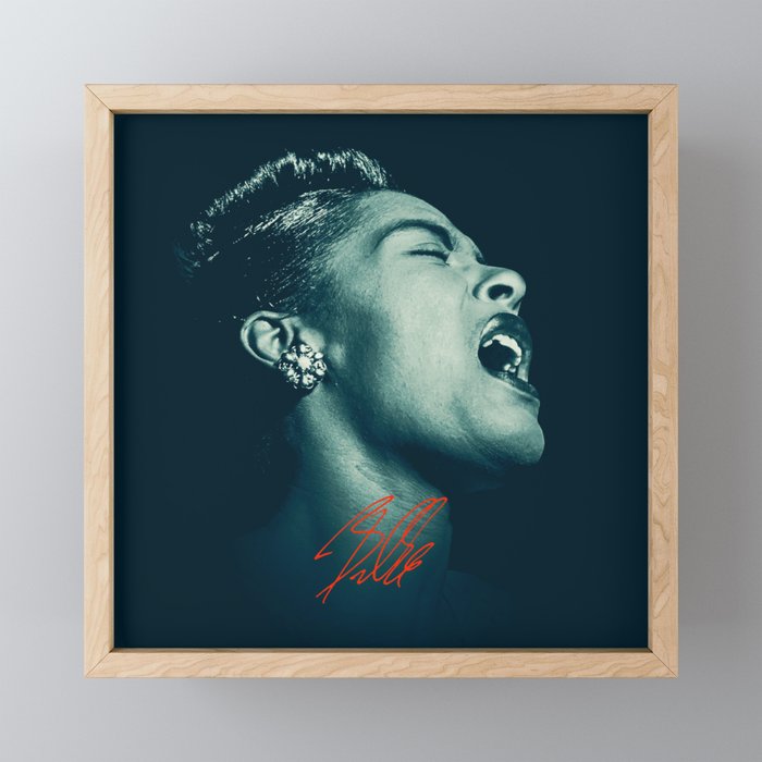 Billie / The great Billie Holiday Framed Mini Art Print