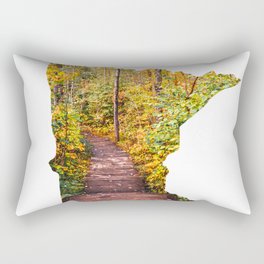 Map of Minnesota | Forest Trail Rectangular Pillow
