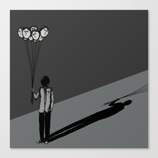 The Black Balloon Canvas Print