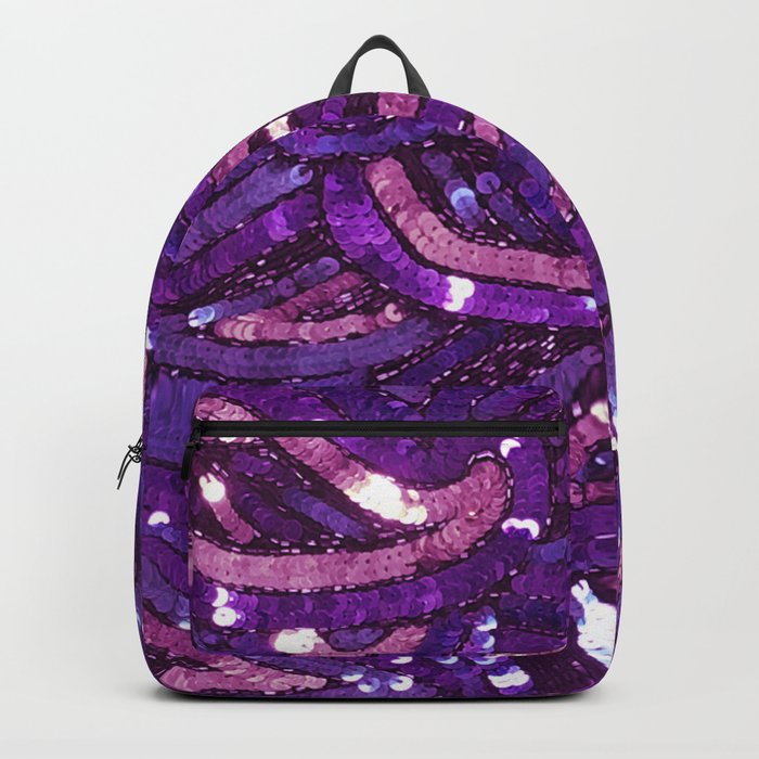 Purple Pink Paisley Sequin Backpack by Simply Chic by 2sweet4words