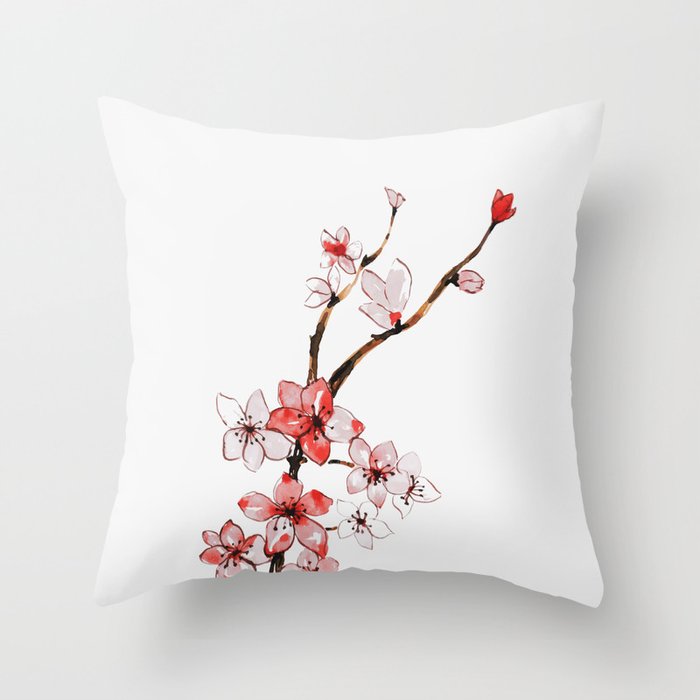 Cherry blossom throw pillow sale