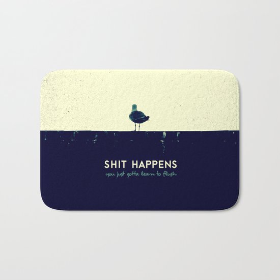 shit happens Bath Mat