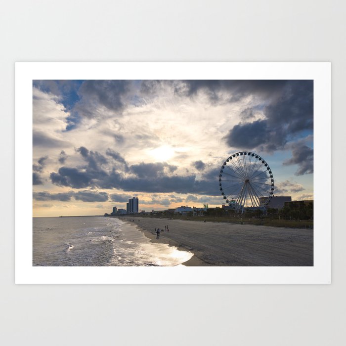 South Carolina Coastline - Myrtle Beach Art Print