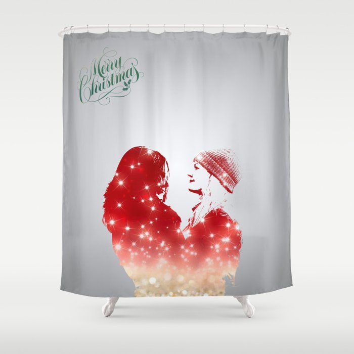 SwanQueen Christmas Edition Shower Curtain