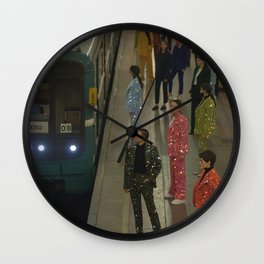 MAGIC PEOPLE VOL.2 - digital artwork by Yana Potter, glitter artist. Style and glam , diamonds.  Wall Clock