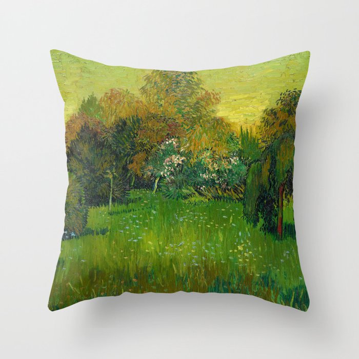 The Poet's Garden, 1888 by Vincent van Gogh Throw Pillow