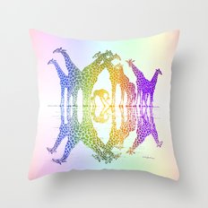 GIRAFFE REFLECTIONS Throw Pillow