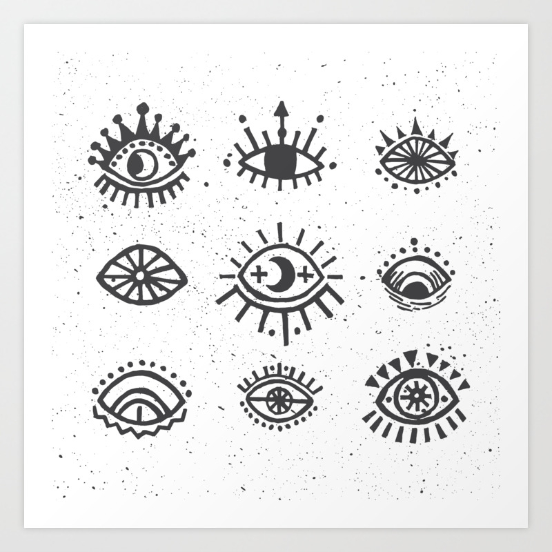 Evil Eyes Symbol Of Protection Art Print By Nonummy Society6