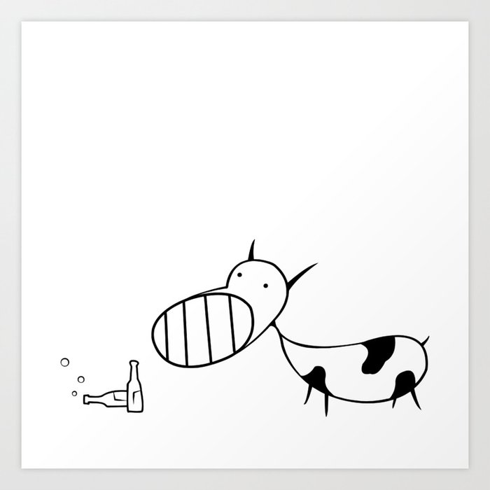 cow outline art print by eighteentwelve cow outline