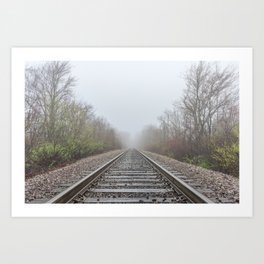 Spring time railroad tracks Art Print