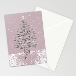 Sweet Rustic Christmas Tree Stationery Cards