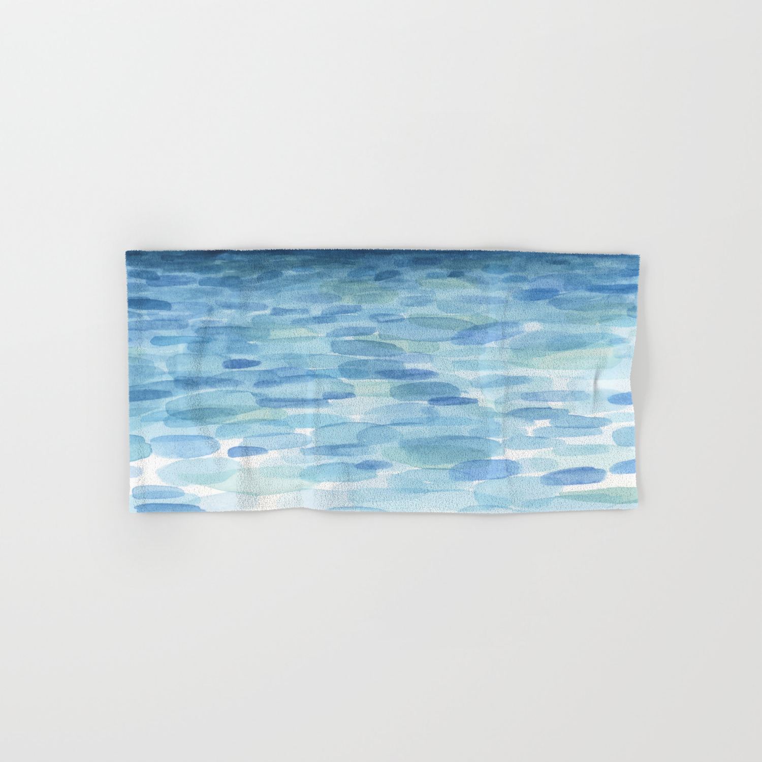 Sunset And Ocean Watercolor Hand Bath Towel By Pemberleyjones