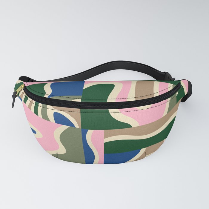  Adventure is Out There - Pink Green Topo Map Fanny Pack