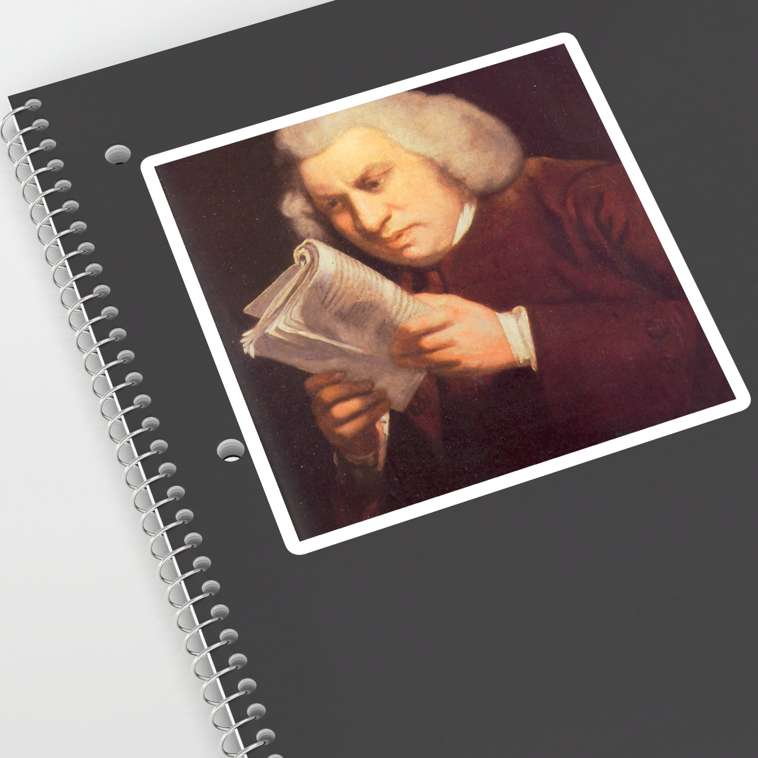 Samuel Johnson Reading Meme Sticker By Colorfuldesigns Society6