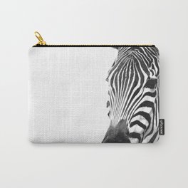 Black and white zebra illustration Carry-All Pouch