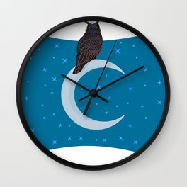 Owl & Moonlight Wall Clock
