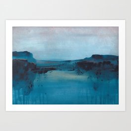 Dark and Moody Irish Sea Art Print | Seascape, Irish, Painting, Scandi, Minimalist, Maritime, Acrylic, Landscape, Bedroom, Ocean 