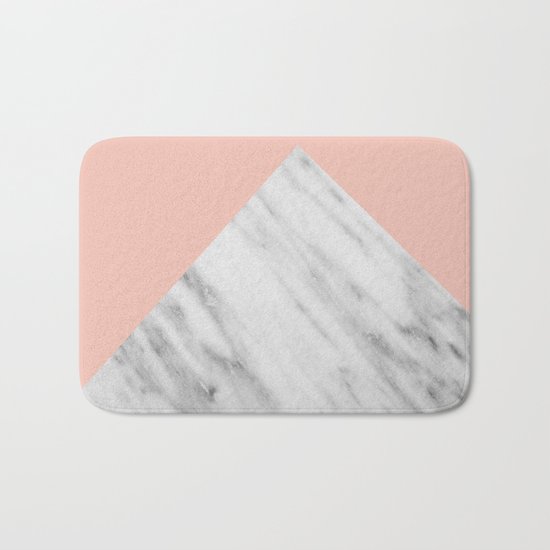 Pink Marble Collage Bath Mat
