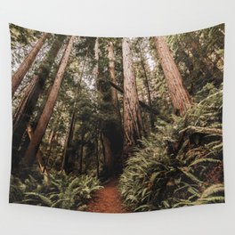Forest Adventure - Redwood National Park Hiking Wall Tapestry