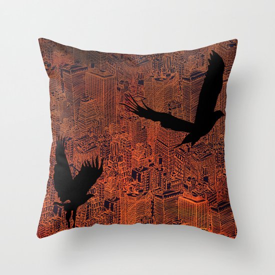 Ecotone (night) Throw Pillow
