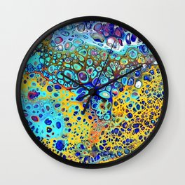 Turquoise Fizz Wall Clock