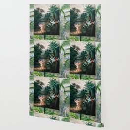 Vintage Italian,baroque,tropical art Wallpaper