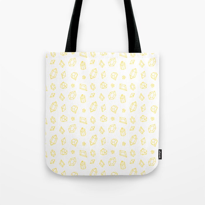 Yellow Gems Pattern Tote Bag