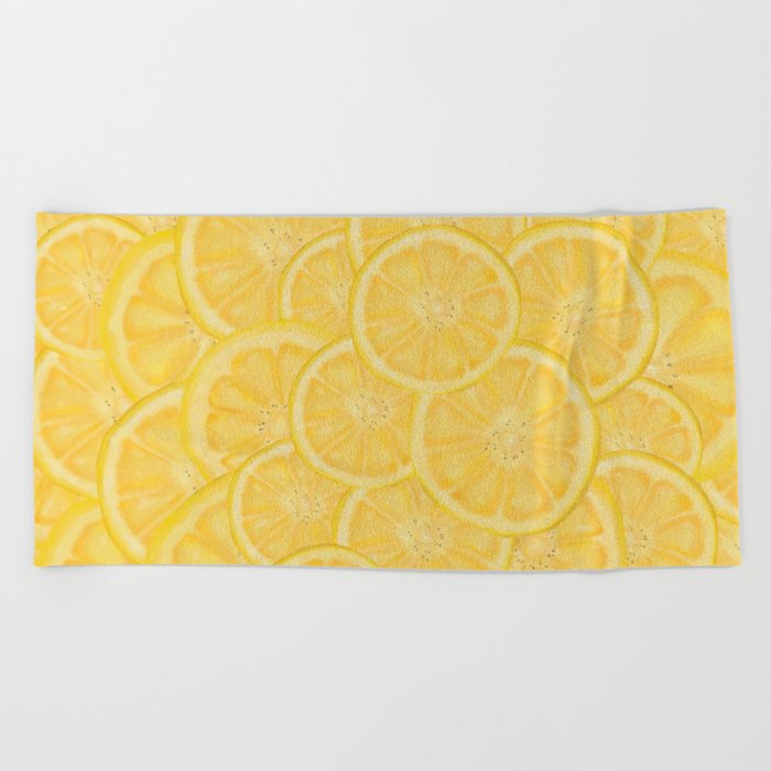 Lemons for Dinner Beach Towel