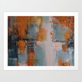 paint brushstrokes texture colorful abstraction Art Print