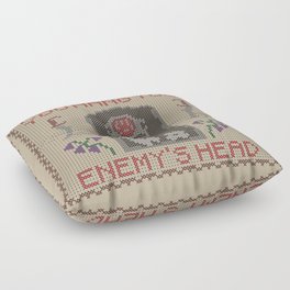 Home Is Where You Hang Your Enemy's Head Floor Pillow