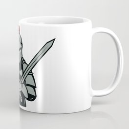 Double Sworded Knight Coffee Mug | Sword, Hair, Crossedswords, Knights, Swords, Clipart, Icon, Design, Red, Steel 
