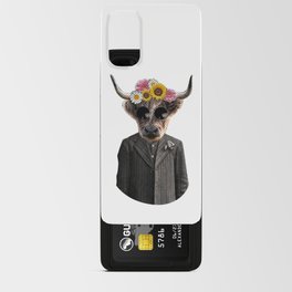 Vintage Bull Suit in Flowers Android Card Case