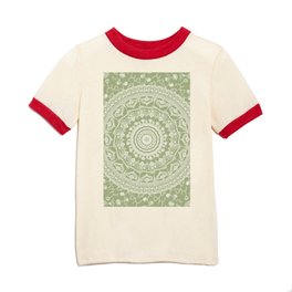 Secret garden mandala in pale green Kids T Shirt