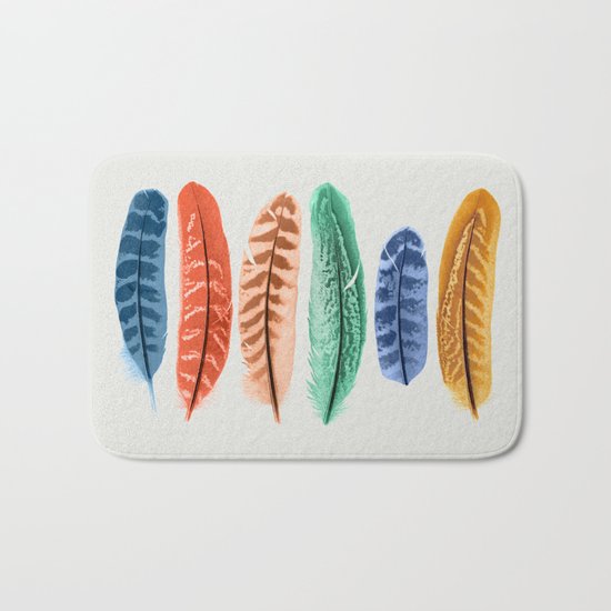 Colorful Birds Bath Mat