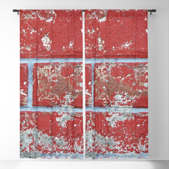 Texture background surface wallpaper red blue brick Blackout Curtain