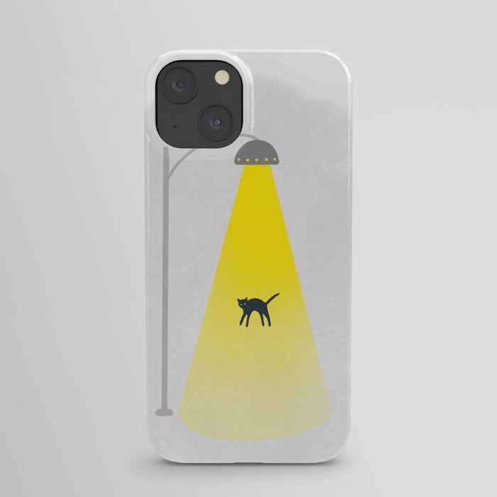 Why cats scream at night - streetlight UFO edition iPhone Case