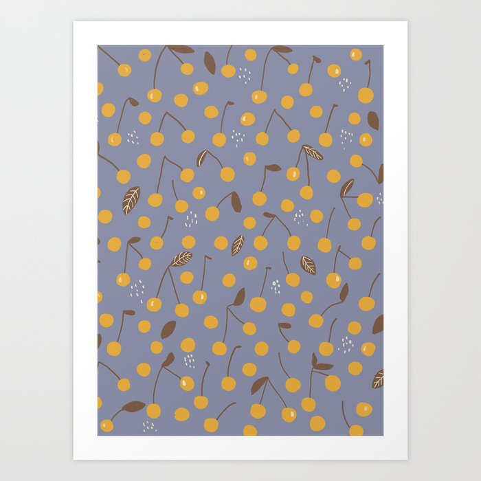 Yellow cherries Art Print