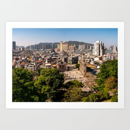 View of Macau from Monte Fort Art Print