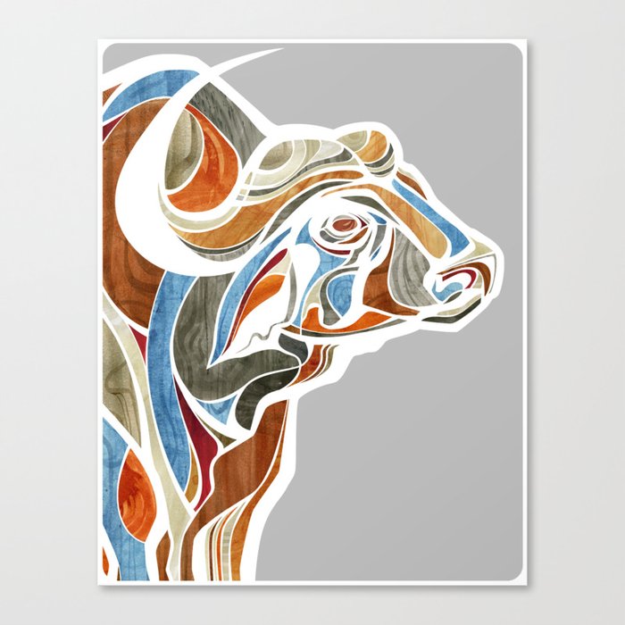 Cape Buffalo (technicolor) Canvas Print
