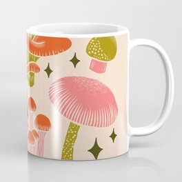 Texas Mushrooms – Bright Multicolor on Tan Mug