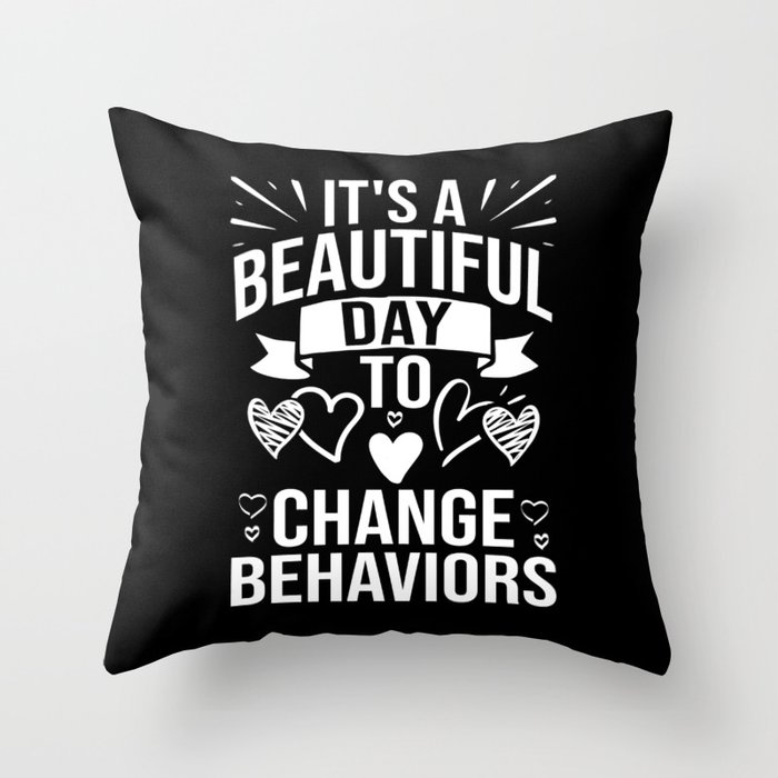 ABA Behavior Therapist Therapy Analyst Throw Pillow